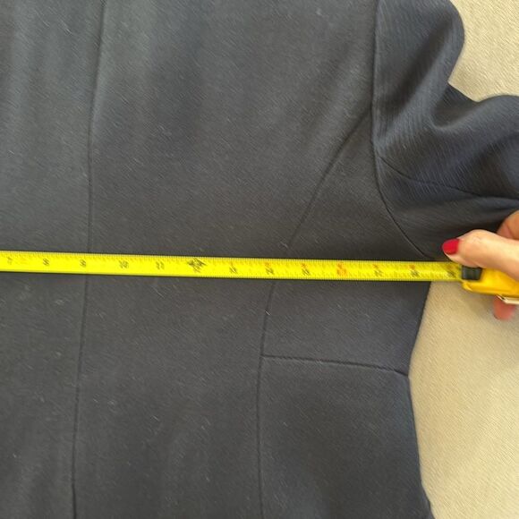 GAP Women’s Virgin Wool PEA COAT JACKET 2 POCKET BUTTON FRONT Small Navy Blue - Picture 8 of 9